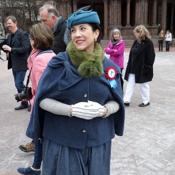 Green Dragon Blue Cape Coat - Picture 3 of 9